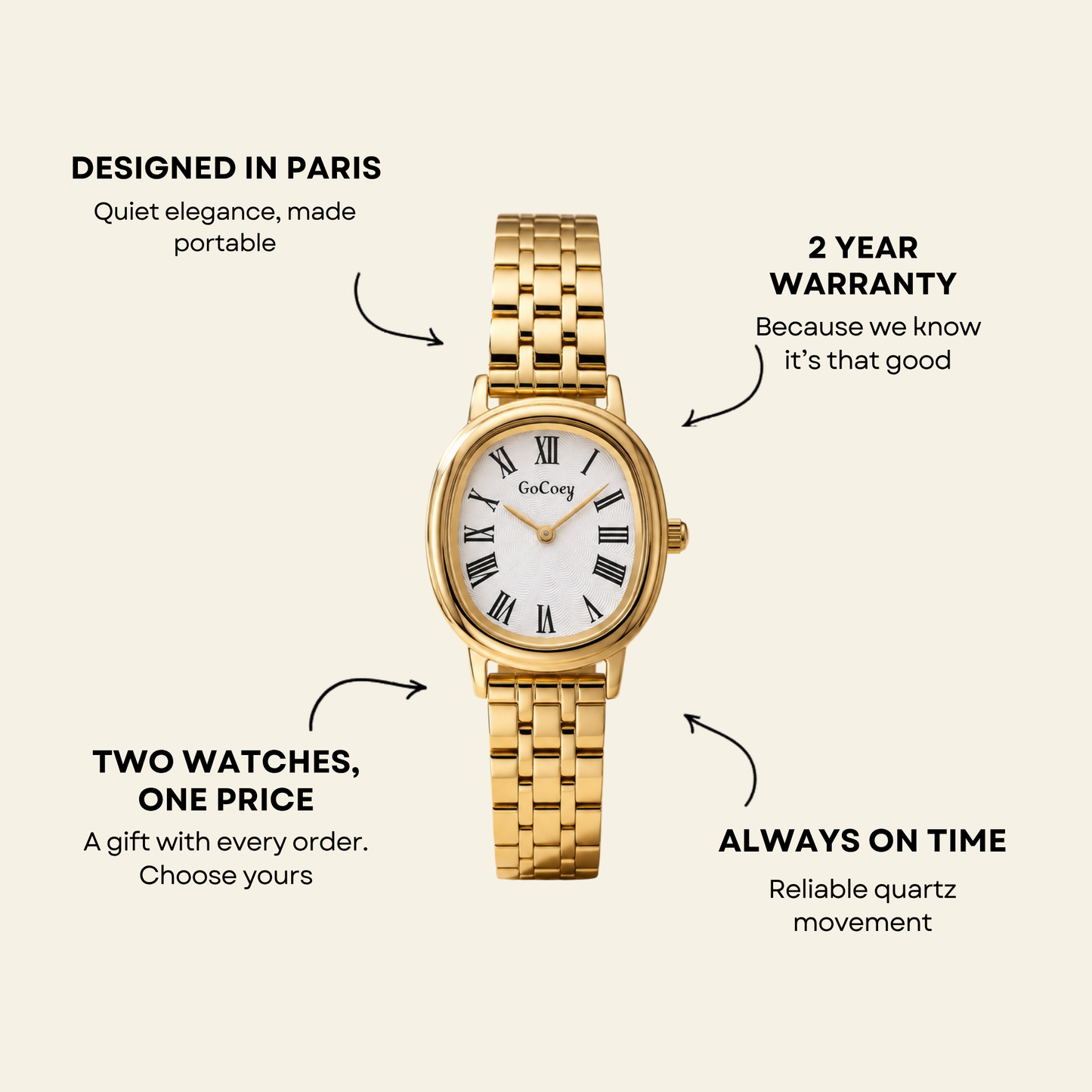 St-Germain Watch Gold | Balvem