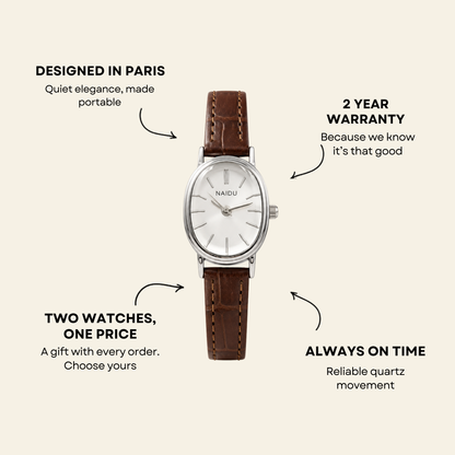 Madeleine Watch Cognac | Balvem