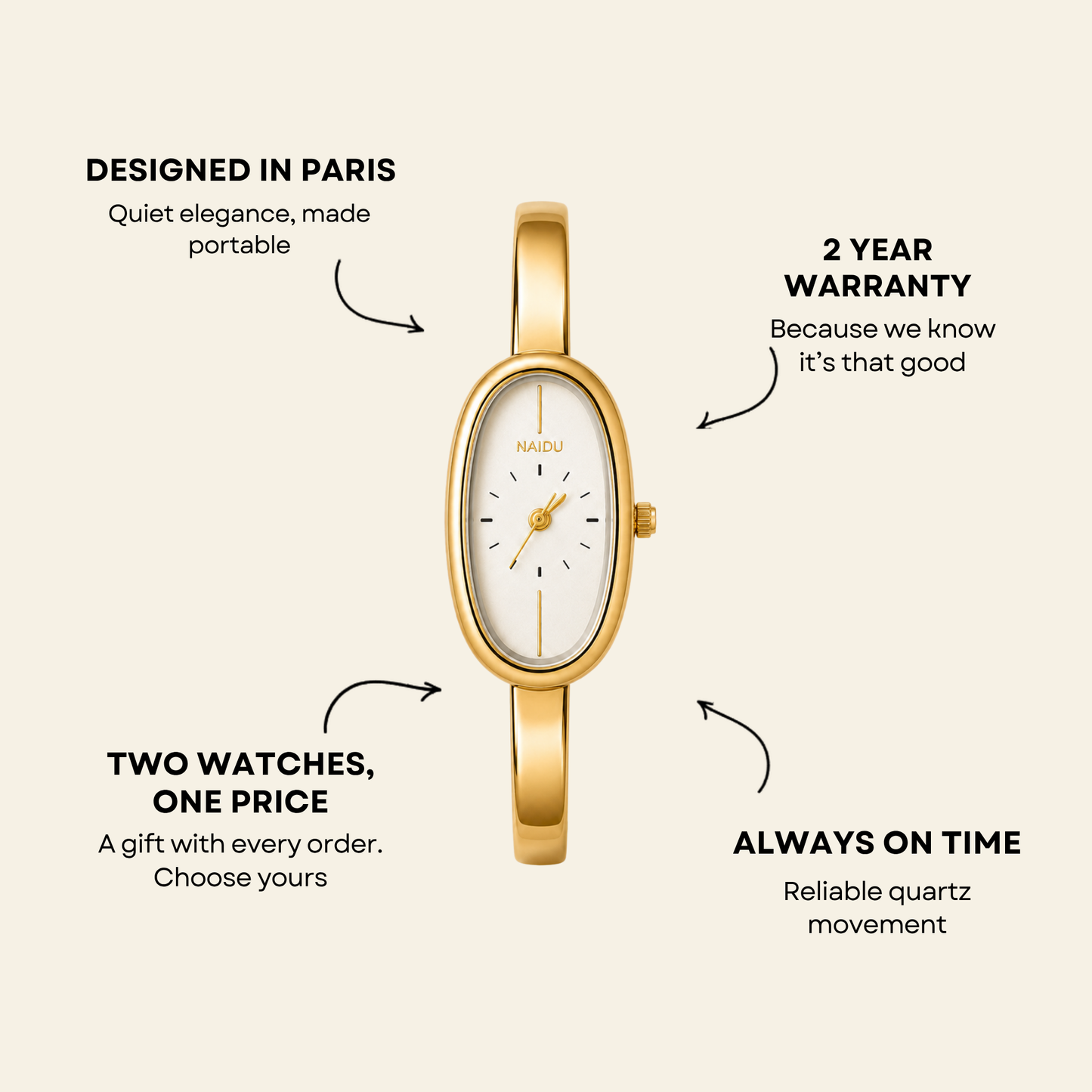 Passy Watch Gold | Balvem