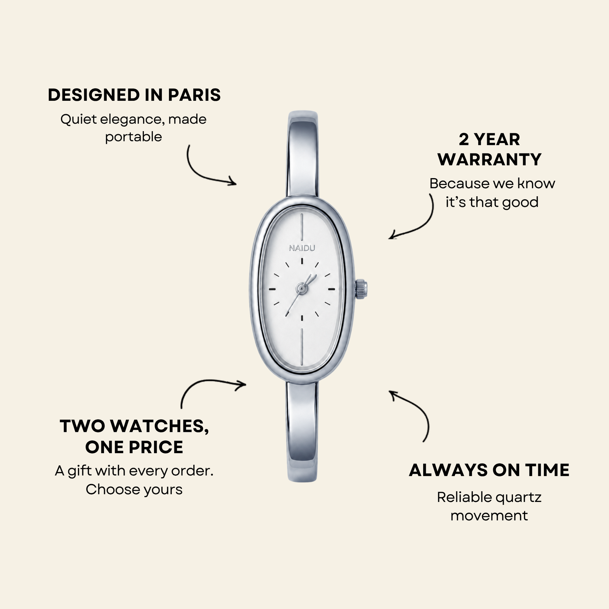 Passy Watch Silver | Balvem