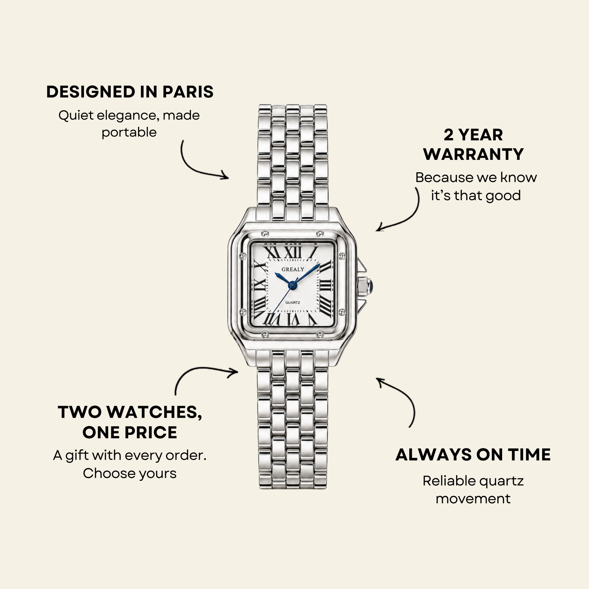 Le Marais Watch Argent | Balvem
