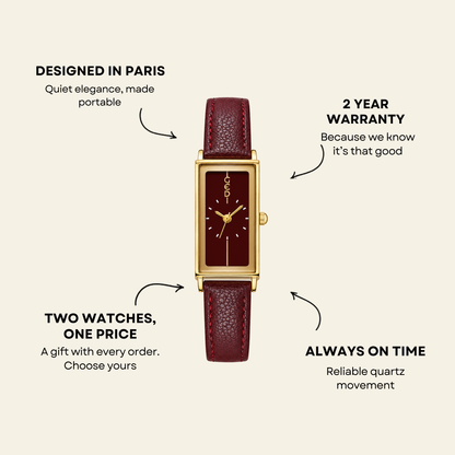 Montaigne Watch Burgundy | Balvem