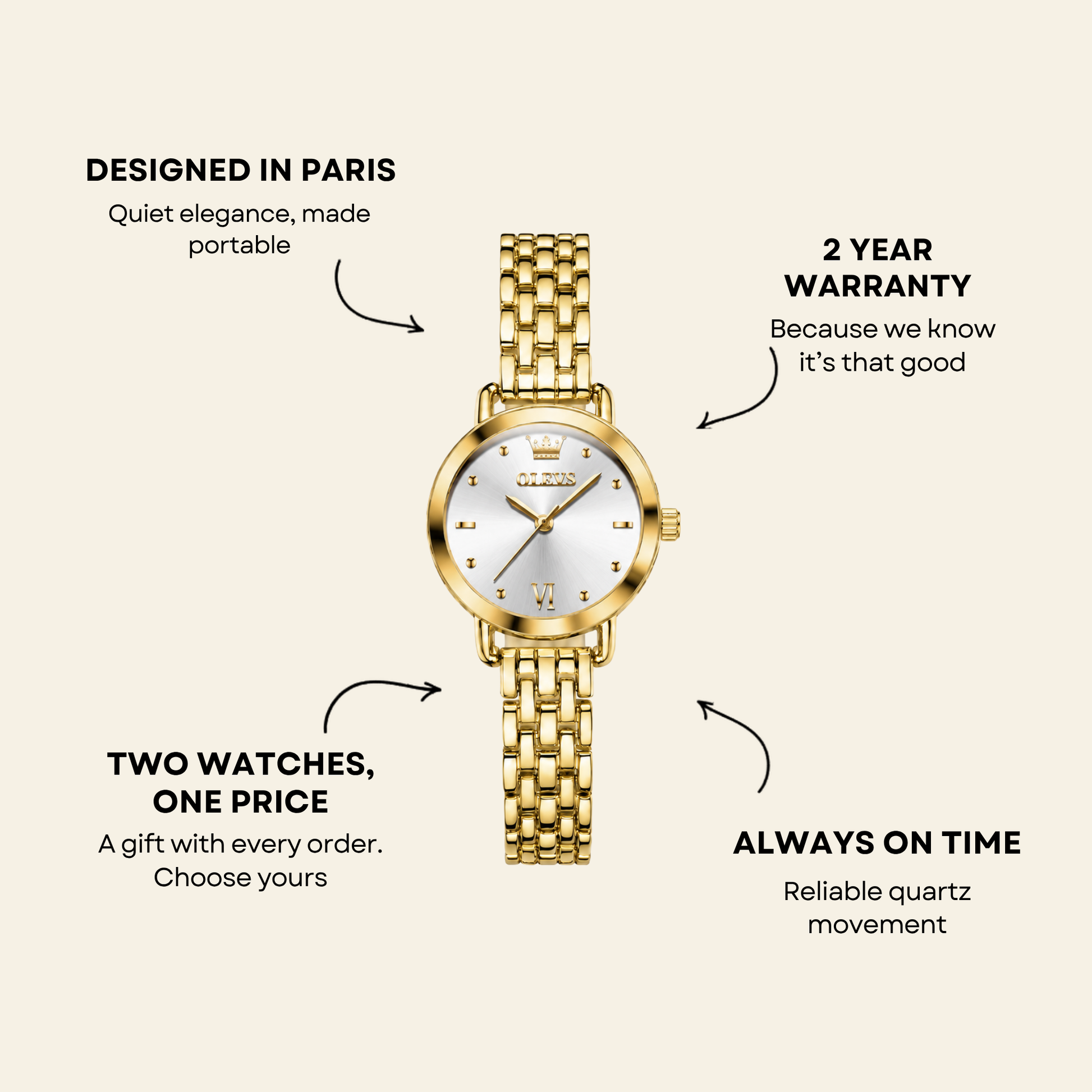 Vendôme Watch Onyx | Balvem