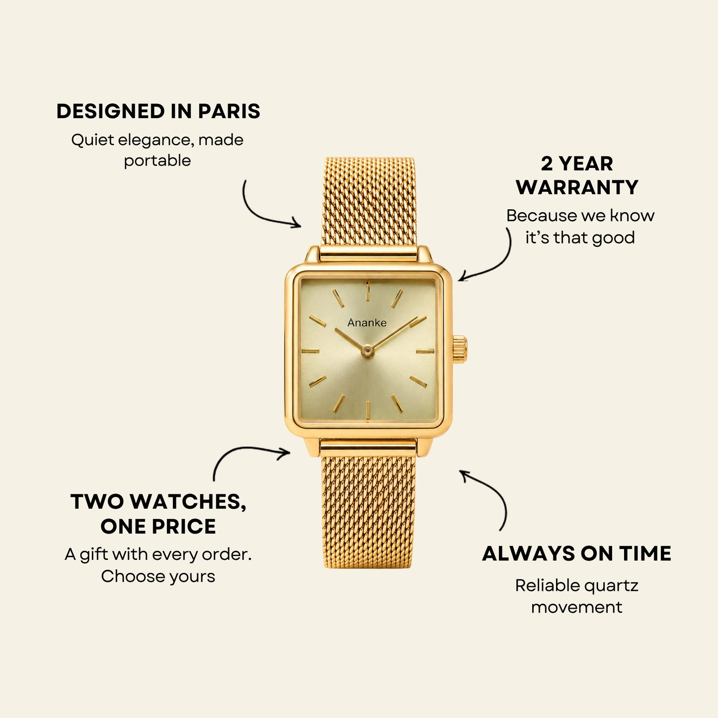 Trocadéro Watch Champagne | Balvem