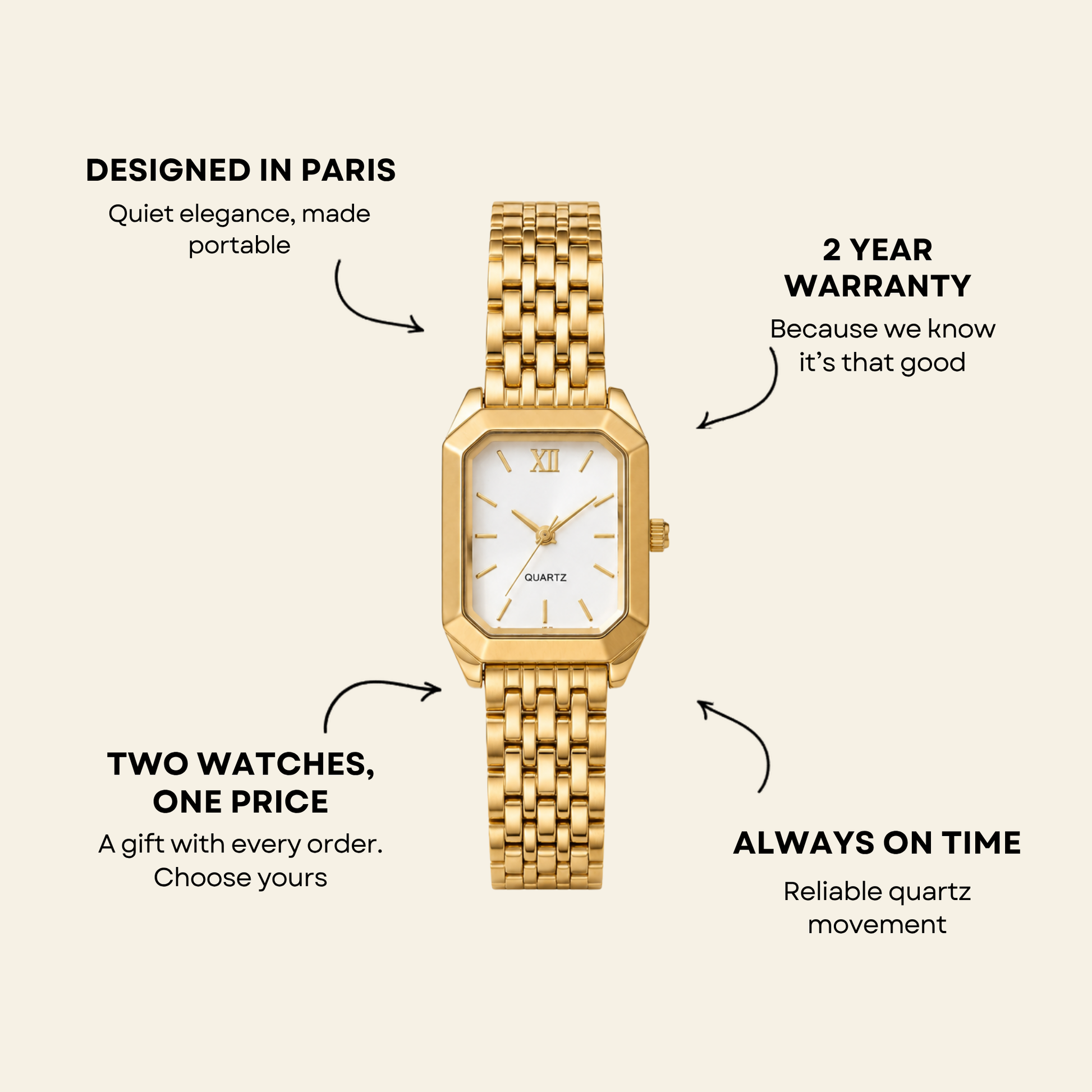 Le Marais Watch Gold | Balvem